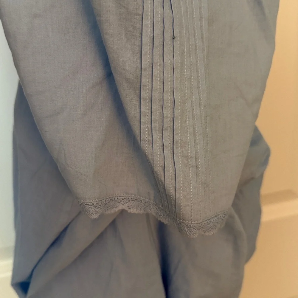 St Roche Light Blue Ruffled Blouse - Picture 5 of 5